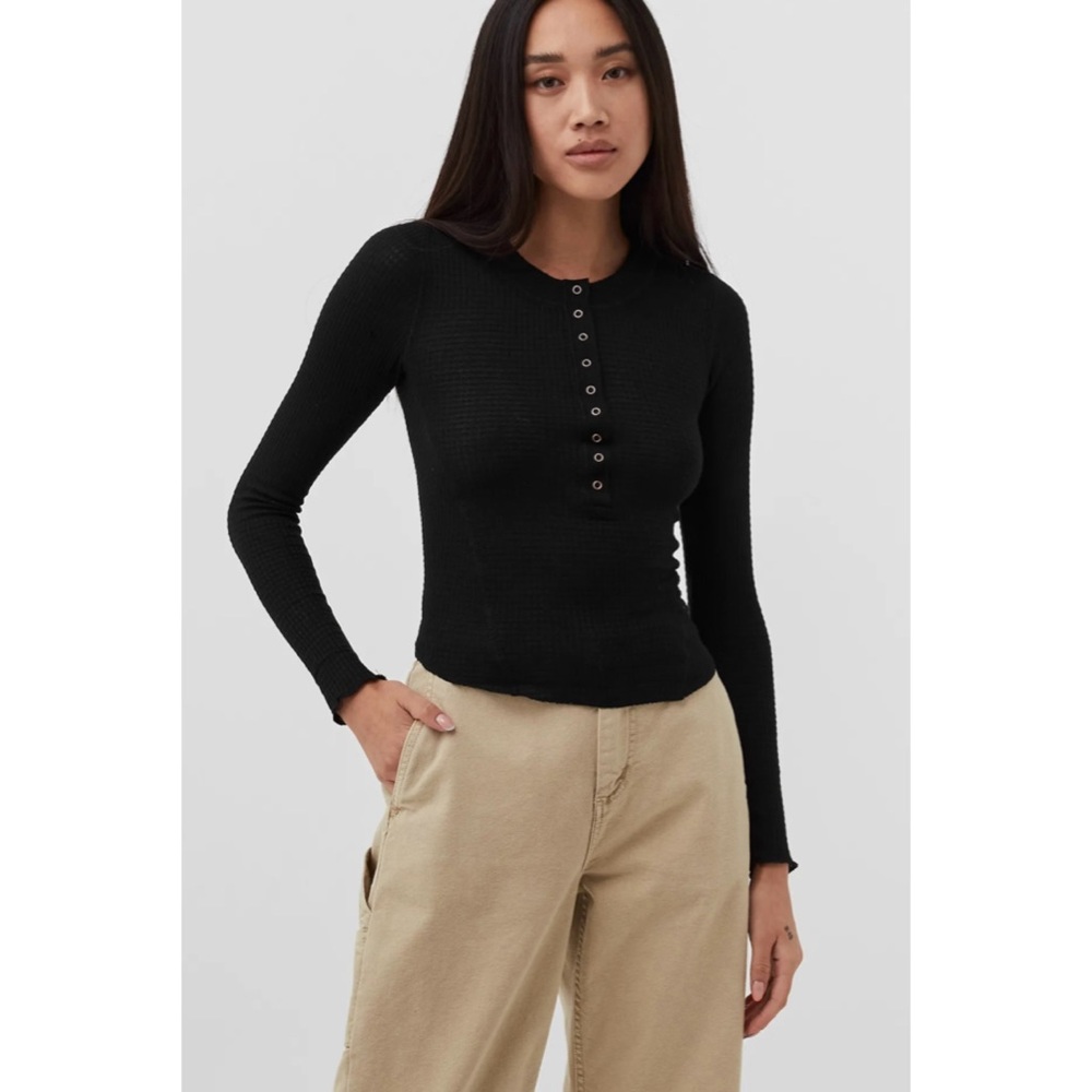 Intimately Free People One Of The Girls Long Sleeve Waffle Knit Thermal - Picture 3 of 15